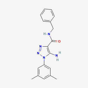 molecular formula C18H19N5O B1228729 5-氨基-1-(3,5-二甲基苯基)-N-(苯甲基)-4-三唑甲酰胺 