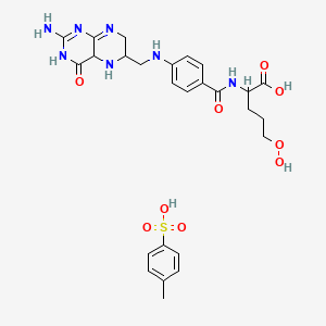 molecular formula C26H33N7O9S B12287303 (S)-N-[4-[[(2-Amino-1,4,5,6,7,8-hexahydro-4-oxo-6-pteridinyl)methyl]amino]benzoyl]-L-glutamic Acid Mono(4-methylbenzenesulfonate) 