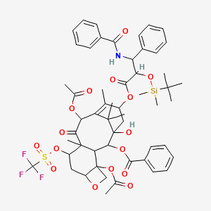 molecular formula C54H64F3NO16SSi B12287333 2'-O-(tert-Butyldimethylsilyl)paclitaxel 7-O-triflate 