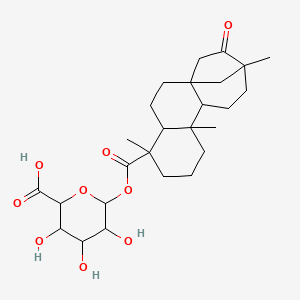 3,4,5-Trihydroxy-6-(5,9,13-trimethyl-14-oxotetracyclo[11.2.1.01,10.04,9]hexadecane-5-carbonyl)oxyoxane-2-carboxylic acid