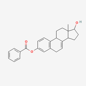 molecular formula C25H26O3 B12287342 (17-Hydroxy-13-methyl-6,9,11,12,14,15,16,17-octahydrocyclopenta[a]phenanthren-3-yl) benzoate 