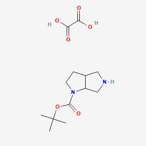 molecular formula C13H22N2O6 B12287346 tert-butyl 3,3a,4,5,6,6a-hexahydro-2H-pyrrolo[2,3-c]pyrrole-1-carboxylate;oxalic acid 