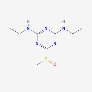 molecular formula C8H15N5OS B1228743 2-N,4-N-diethyl-6-methylsulfinyl-1,3,5-triazine-2,4-diamine CAS No. 63028-51-3
