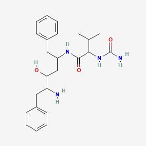 N-(5-amino-4-hydroxy-1,6-diphenylhexan-2-yl)-2-(carbamoylamino)-3-methylbutanamide