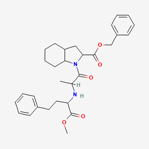 molecular formula C30H38N2O5 B12287445 Trandolaprilat2-BenzylEster1'-MethylEster 