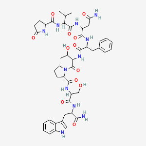 molecular formula C46H61N11O12 B12287487 H-DL-Pyr-DL-Val-DL-Asn-DL-Phe-DL-xiThr-DL-Pro-DL-Ser-DL-Trp-NH2 