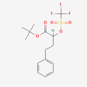 molecular formula C15H19F3O5S B12287540 Tert-butyl 4-phenyl-2-(trifluoromethylsulfonyloxy)butanoate 