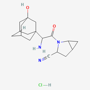 2-[2-amino-2-(3-hydroxy-1-adamantyl)acetyl]-2-azabicyclo[3.1.0]hexane-3-carbonitrile;hydrochloride