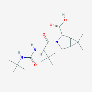 3-Azabicyclo[3.1.0]hexane-2-carboxylic acid,3-[(2S)-2-[[[(1,1-dimethylethyl)amino]carbonyl]amino]-3,3-dimethyl-1-oxobutyl]-6,6-dimethyl-, (1R,2S,5S)-