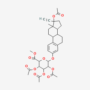 methyl 3,4,5-triacetyloxy-6-[(17-acetyloxy-17-ethynyl-13-methyl-7,8,9,11,12,14,15,16-octahydro-6H-cyclopenta[a]phenanthren-3-yl)oxy]oxane-2-carboxylate