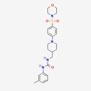 molecular formula C24H32N4O4S B1228760 1-(3-甲苯基)-3-[[1-[4-(4-吗啉磺酰基)苯基]-4-哌啶基]甲基]脲 