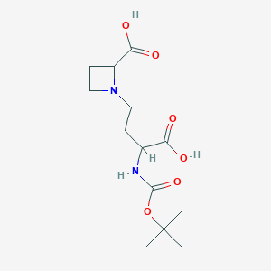 1-[3-Carboxy-3-[(2-methylpropan-2-yl)oxycarbonylamino]propyl]azetidine-2-carboxylic acid