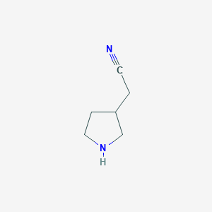 molecular formula C6H10N2 B12287642 2-(Pyrrolidin-3-YL)acetonitrile 