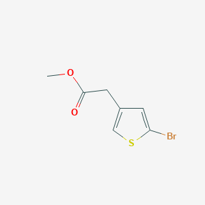 molecular formula C7H7BrO2S B12287722 Methyl 2-bromothiophene-4-acetate 