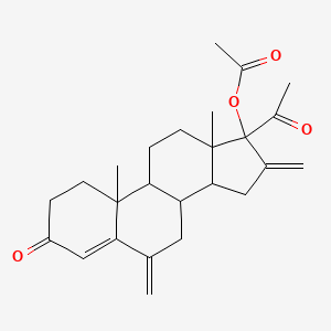 molecular formula C25H32O4 B12287806 17alpha-Acetoxy-6,16-di-Methylene-pregn-4-en-3,20-dione 