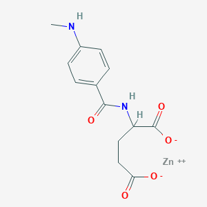 molecular formula C13H14N2O5Zn B12287824 Zinc(II) (S)-2-(4-(methylamino)benzamido)pentanedioate 