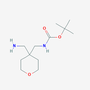 tert-Butyl N-{[4-(aminomethyl)oxan-4-yl]methyl}carbamate