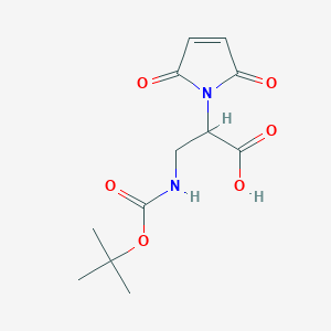 molecular formula C12H16N2O6 B12287856 mDPR(boc); (S)-MALEOYL-DPR(BOC)-OH.DCHA 