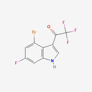 molecular formula C10H4BrF4NO B12287868 1-(4-Bromo-6-fluoro-3-indolyl)-2,2,2-trifluoroethanone 