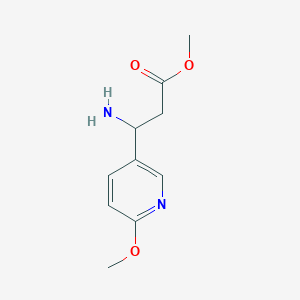 Methyl 3-amino-3-(6-methoxypyridin-3-yl)propanoate