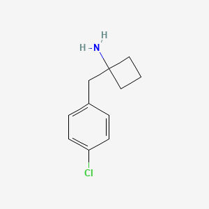 1-[(4-Chlorophenyl)methyl]cyclobutan-1-amine