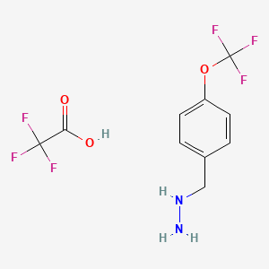 molecular formula C10H10F6N2O3 B12287913 (4-(Trifluoromethoxy)benzyl)hydrazine 2,2,2-trifluoroacetate 