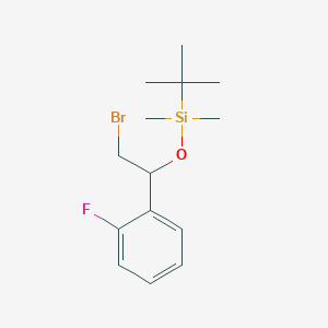 molecular formula C14H22BrFOSi B12287914 (R)-(2-bromo-1-(2-fluorophenyl)ethoxy)(tert-butyl)dimethylsilane 