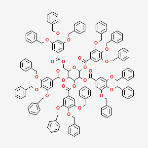 molecular formula C146H122O26 B12287916 [3,4,5,6-Tetrakis[[3,4,5-tris(phenylmethoxy)benzoyl]oxy]oxan-2-yl]methyl 3,4,5-tris(phenylmethoxy)benzoate 