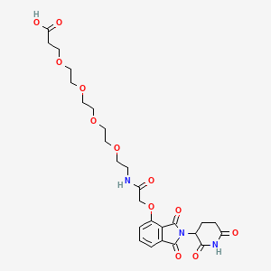 molecular formula C26H33N3O12 B12287949 Thalidomide-O-PEG4-Acid 