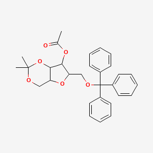 molecular formula C30H32O6 B12287950 4-O-Acetyl-2,5-anhydro-1,3-O-isopropylidene-6-trityl-D-glucitol 