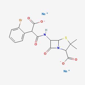 Disodium;6-[[2-(2-bromophenyl)-2-carboxylatoacetyl]amino]-3,3-dimethyl-7-oxo-4-thia-1-azabicyclo[3.2.0]heptane-2-carboxylate