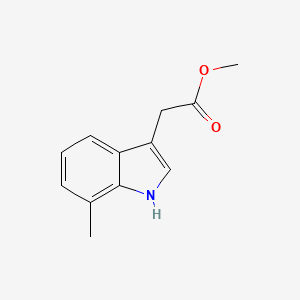 molecular formula C12H13NO2 B12288000 Methyl 7-Methylindole-3-acetate 