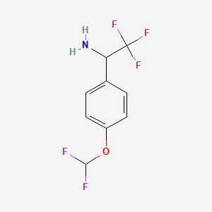 1-[4-(Difluoromethoxy)phenyl]-2,2,2-trifluoroethan-1-amine