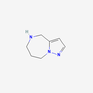 molecular formula C7H11N3 B12288080 5,6,7,8-tetrahydro-4H-pyrazolo[1,5-a][1,4]diazepine 