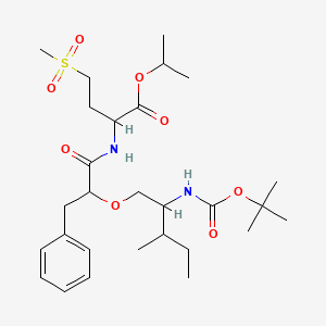 (2S)-[(2'S)-t-Boc-amino-(3'S)-methyl-1-pentyloxy]-3-phenylpropionyl-methionine Sulfone, Isopropyl Ester