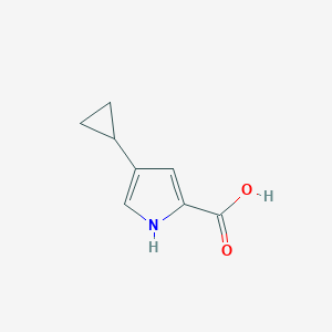 molecular formula C8H9NO2 B12288147 4-Cyclopropyl-1H-pyrrole-2-carboxylic acid 