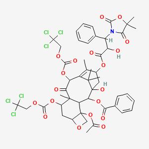 [4-Acetyloxy-15-[3-(5,5-dimethyl-2,4-dioxo-1,3-oxazolidin-3-yl)-2-hydroxy-3-phenylpropanoyl]oxy-1-hydroxy-10,14,17,17-tetramethyl-11-oxo-9,12-bis(2,2,2-trichloroethoxycarbonyloxy)-6-oxatetracyclo[11.3.1.03,10.04,7]heptadec-13-en-2-yl] benzoate