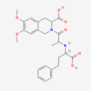 2-[N-(1-Carboxy-3-phenylpropyl)alanyl]-6,7-dimethoxy-1,2,3,4-tetrahydroisoquinoline-3-carboxylic acid