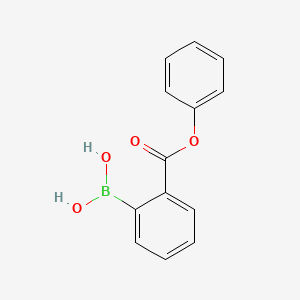 molecular formula C13H11BO4 B12288178 (2-(Phenoxycarbonyl)phenyl)boronic acid 