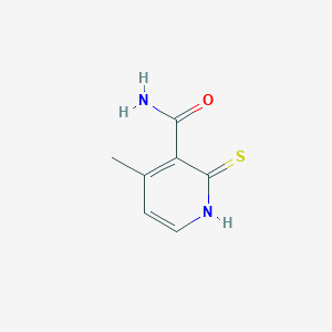 molecular formula C7H8N2OS B12288181 2-Mercapto-4-methylnicotinamide 