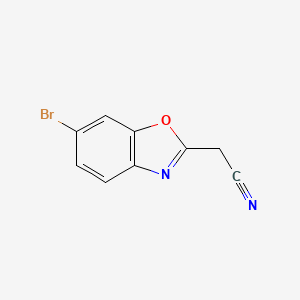 molecular formula C9H5BrN2O B12288200 6-Bromobenzo[d]oxazole-2-carbonitrile 