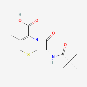 molecular formula C13H18N2O4S B12288250 (6R-trans)-7-[(2,2-diMethyl-1-oxopropyl)aMino]-3-Methyl-8-oxo-5-thia-1-azabicyclo[4.2.0]oct-2-ene-2- 