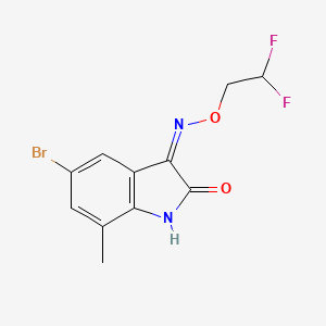 5-Bromo-7-methyl-1H-indole-2,3-dione 3-[O-(2,2-difluoro-ethyl)-oxime]