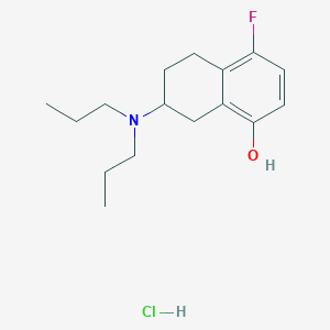 molecular formula C16H25ClFNO B12288304 7-(dipropylamino)-4-fluoro-5,6,7,8-tetrahydronaphthalen-1-ol;hydrochloride 