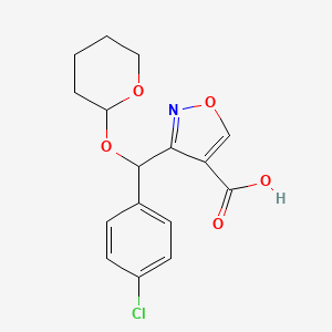 3-[(4-Chlorophenyl)[(2-tetrahydropyranyl)oxy]methyl]isoxazole-4-carboxylic Acid