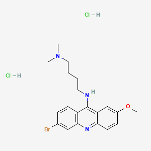 molecular formula C20H26BrCl2N3O B1228840 3-Bromo-7-methoxy-9-(4-(dimethylamino)butylamino)acridine dihydrochloride CAS No. 12725-34-7