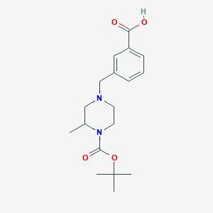 1-(3-Carboxyphenylmethyl)-3-methyl-4-boc-piperazine