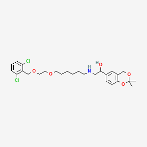 2-[6-[2-[(2,6-dichlorophenyl)methoxy]ethoxy]hexylamino]-1-(2,2-dimethyl-4H-1,3-benzodioxin-6-yl)ethanol