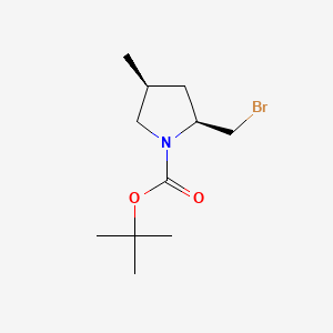 molecular formula C11H20BrNO2 B12288447 tert-butyl (2S,4S)-2-(bromomethyl)-4-methyl-pyrrolidine-1-carboxylate 