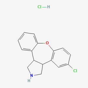 9-chloro-13-oxa-4-azatetracyclo[12.4.0.02,6.07,12]octadeca-1(18),7(12),8,10,14,16-hexaene;hydrochloride